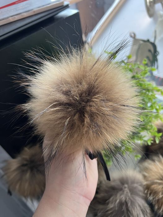 Балабон на шапку мех натуральный енот