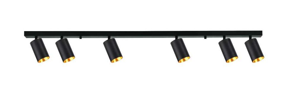 Listwa reflektorowa Maribel czarna 6 x GU10 Goldlux / 2szt.