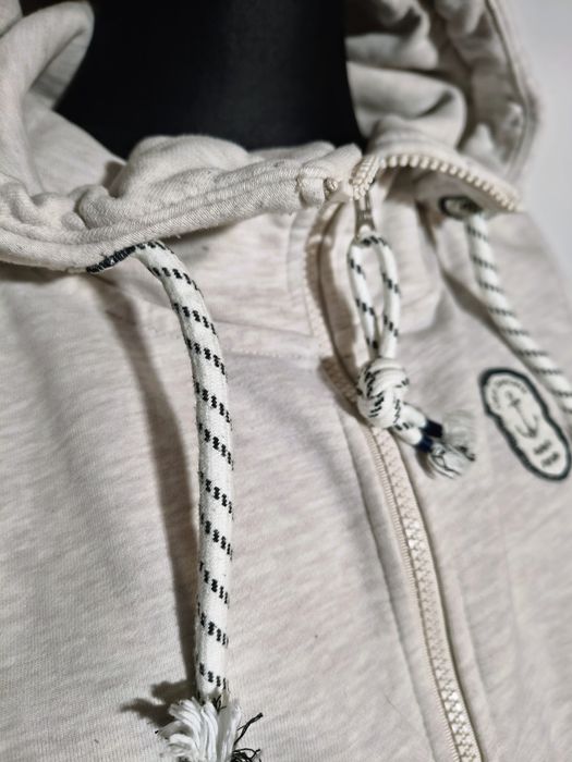 Ciepła jasna bluza z kapturem rozpinana r. S/M/L