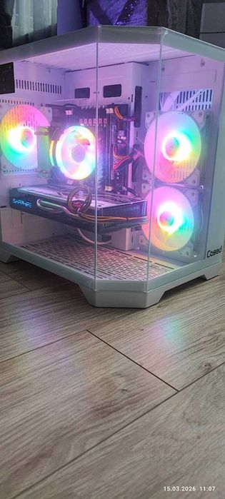 Komputer gamingowy •XEON 12/24 •32GB RAM •Grafika 8GB •Biały Akwar.RGB