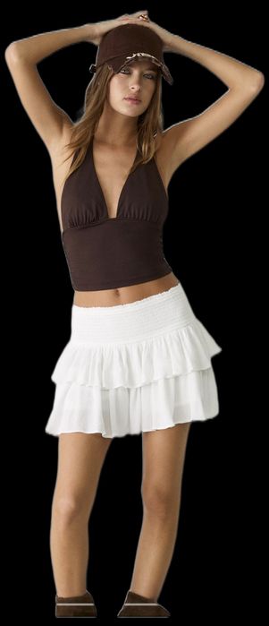 Spodnica mini XS Stradivarius falbany