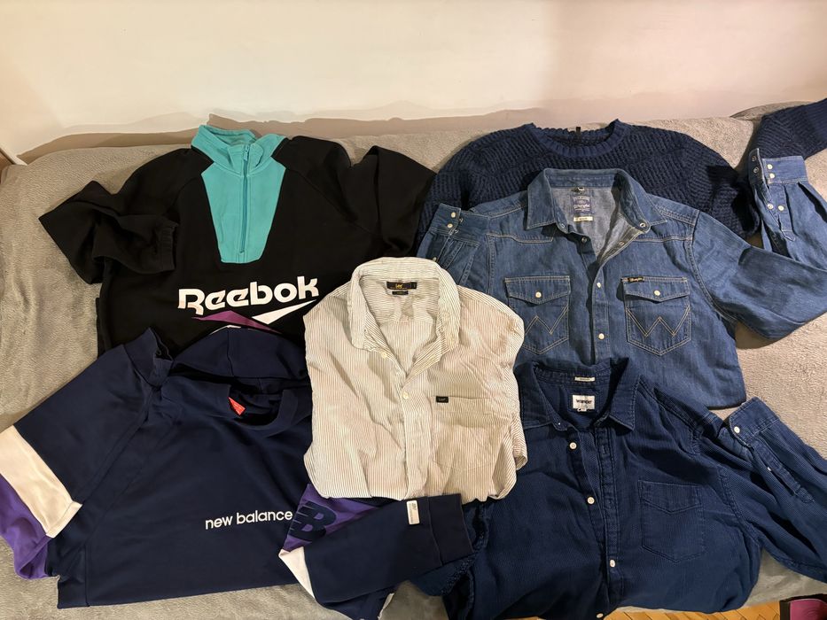 Одним лотом! Коробка одежды. Levis Wrangler New Balance Napapijri