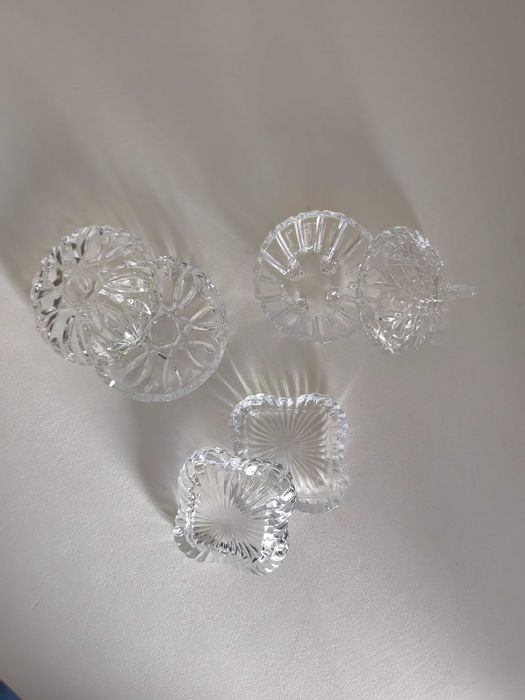 Conjunto de 3 guarda joias em cristal D'Arques
