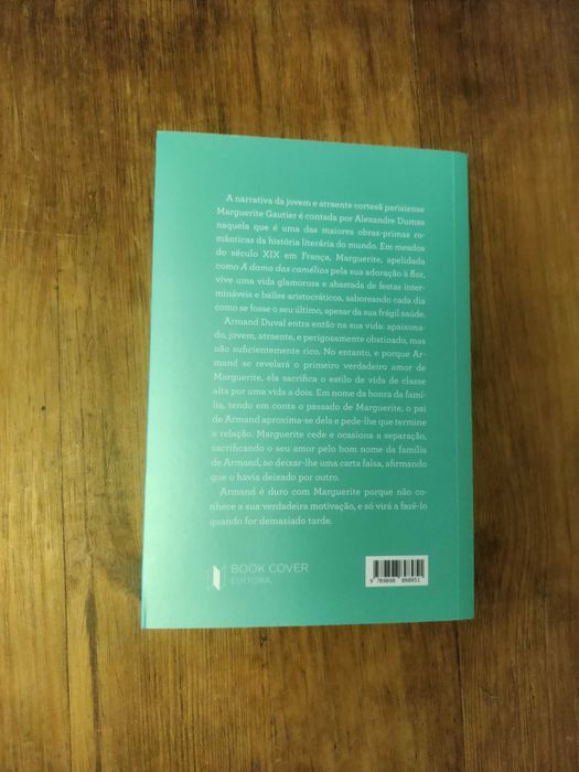Livro A Dama das Camélias de Alexandre Dumas