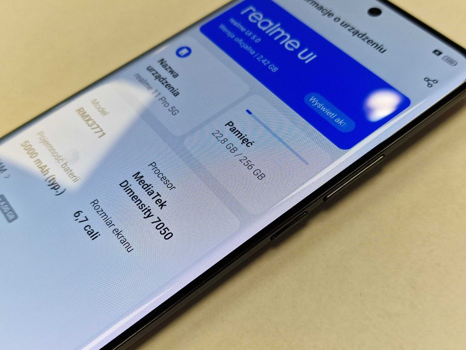 Realme 11 PRO 5G Dual SIM/ 8GB/ 256GB/ Astral Black/ Grade A- + ładowa