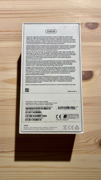 iPhone SE, Black, 256GB