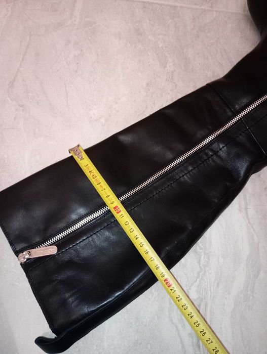 R. 38 Tommy Hilfiger Kozaki na słupku Zip High Heels Langboot