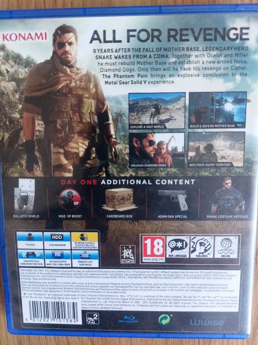 Metal Gear Solid Phantom Pain na ps4