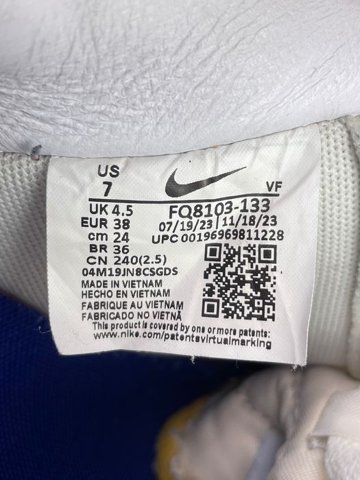 Buty Sportowe Nike Air Force 1 Low Kremowy Granatowy Rozmiar 38