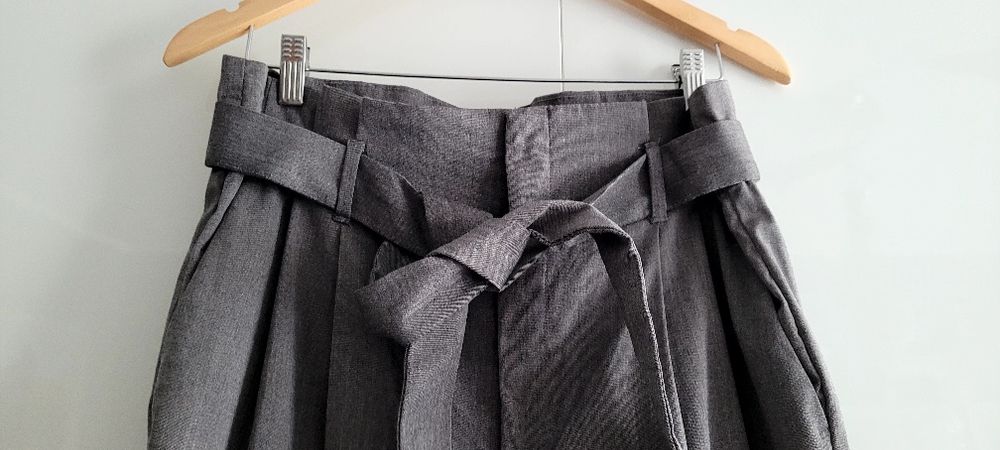 Spodnie  z talia paper bag h&m NOWE rozmiar 44