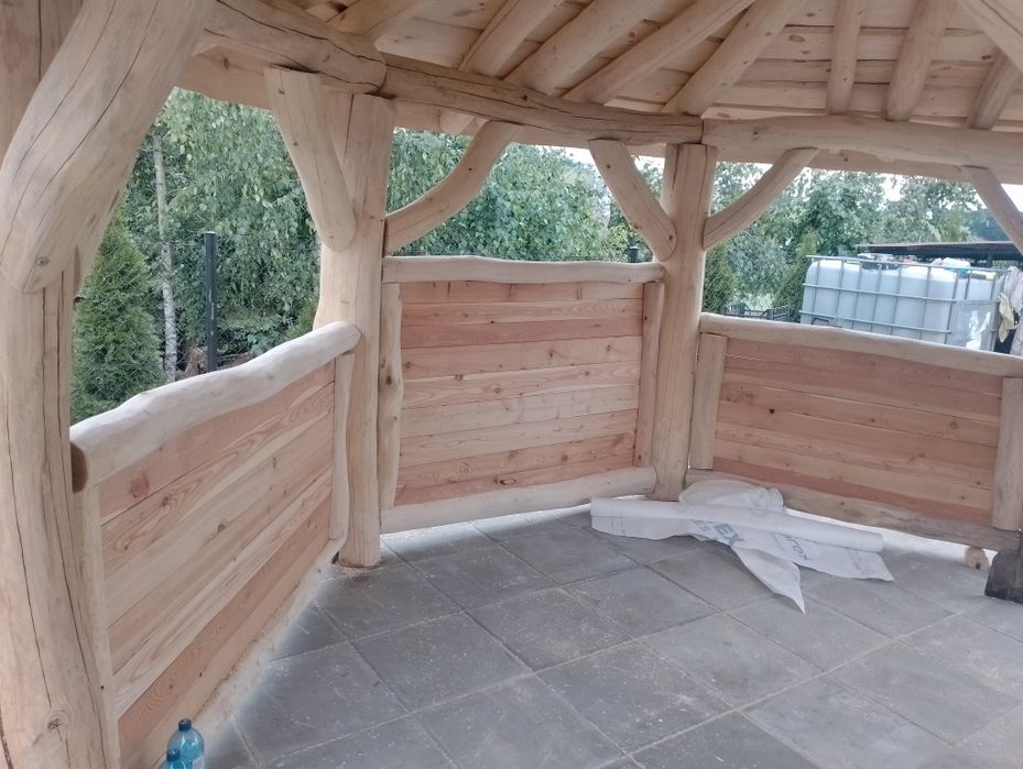 Konstrukcje drewniane montaż podbitki tarasów pergole domki do 35m2