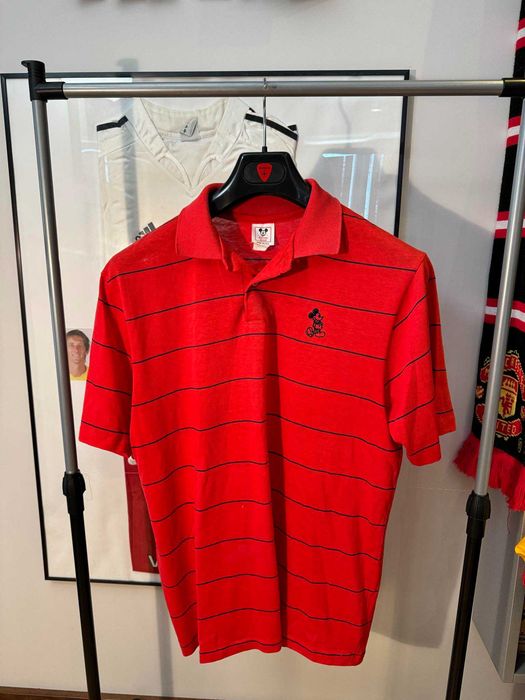 koszulka polo Mickey Mouse vintage 90s czerwona L