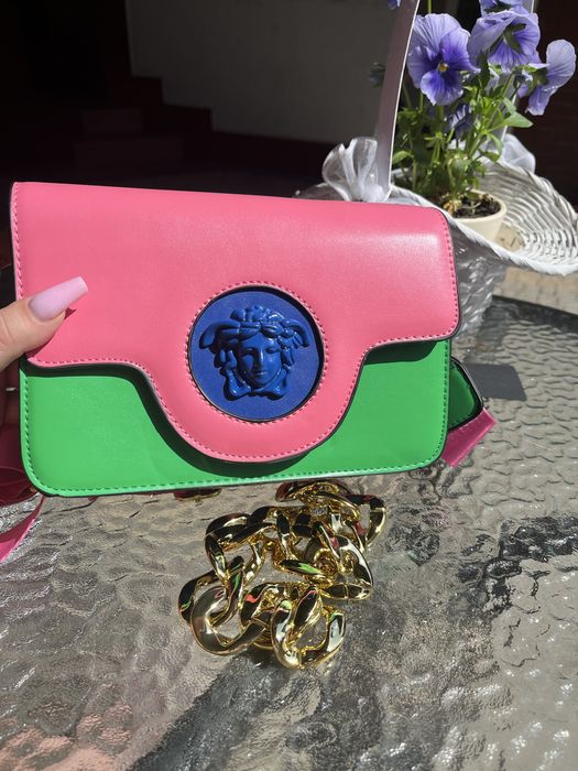 Torebka versace couture rozowa zielona lato 2025