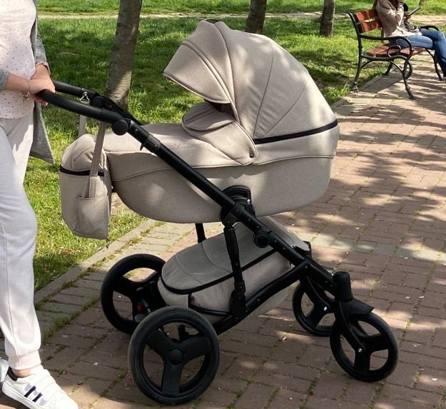 Коляска,2в1 беж візок люлька і прогулянкова