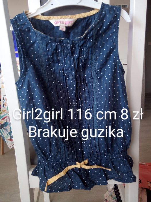 Koszulka w kropki girl2girl 116 cm