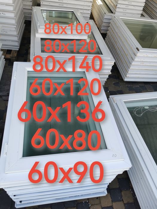 Skład okien PCV   okna z demontażu używane 80x100 110x135 60x80 itp!!