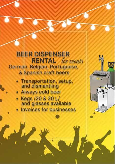 Beer dispenser rental €30 + craft beer kegs
