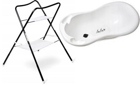 Lulu design wanienka dla dziecka biała ze stojakiem