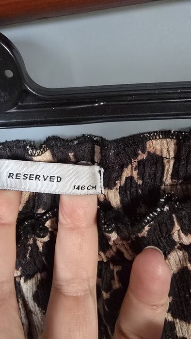 Spodnie dziewczęce Reserved panterki Szeroka nogawka rozmiar 146 jak nowe