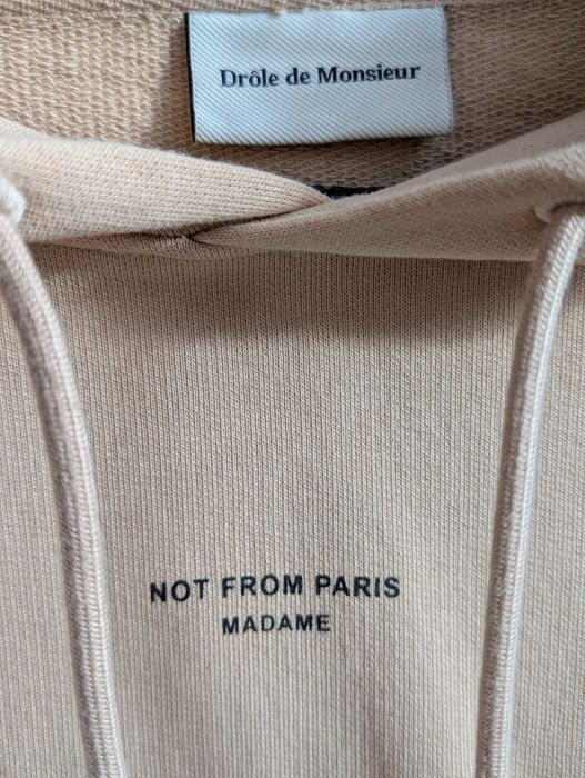 Hoodie Drôle de Monsieur "Not From Paris Madame" Beige - Tamanho M