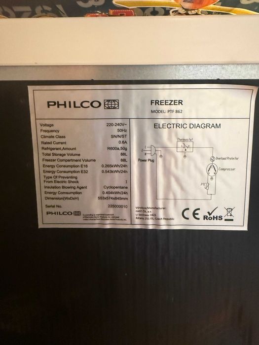 Zamrażarka Philco PTF862 -3 szufladowa - jak nowa