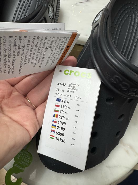 Klapki crocs baya 41-42 czarne