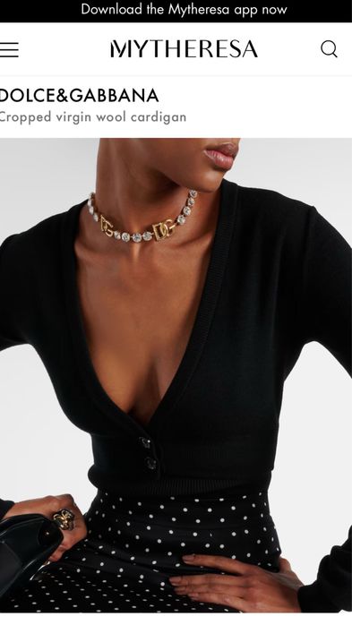 Sweterek Dolce Gabbana czarny krotki
