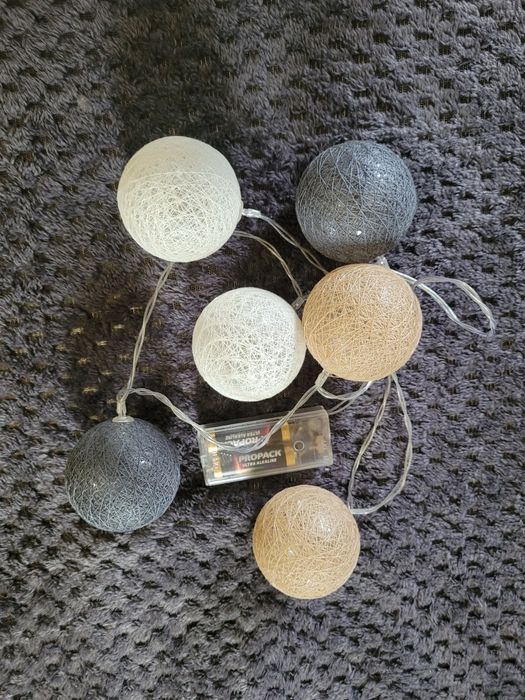 Lampki na baterie okrągłe 1m światełka