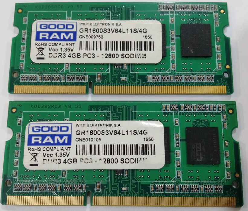 Оперативная память для ПК DDR2, DDR3, DDR4, SO-DIMM