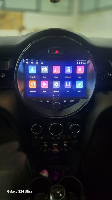 Rádio Mini F55 F56 Android 14 (Novo)