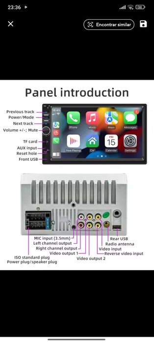 Rádio 2Din com bluetooth