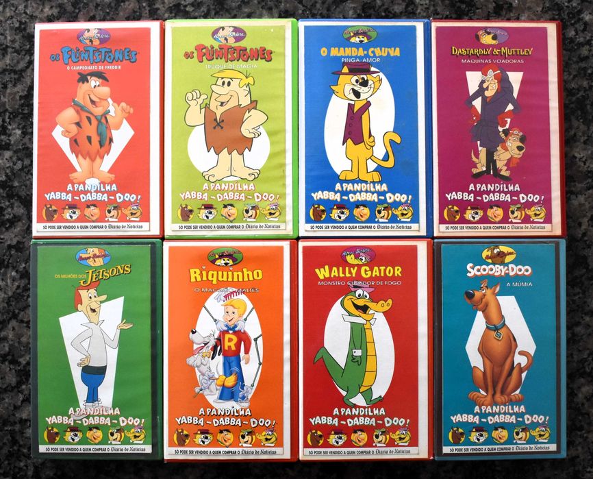Hanna-barbera: A Pandilha Yabba-Dabba-Doo - Lote de 8 cassetes VHS