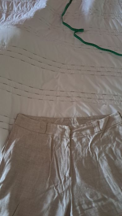 Calças Morgan de linho com viscose de mulher