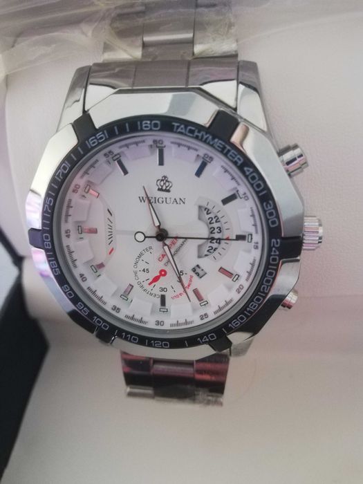 Zegarek męski na rękę Weiguan analogowy stalowy