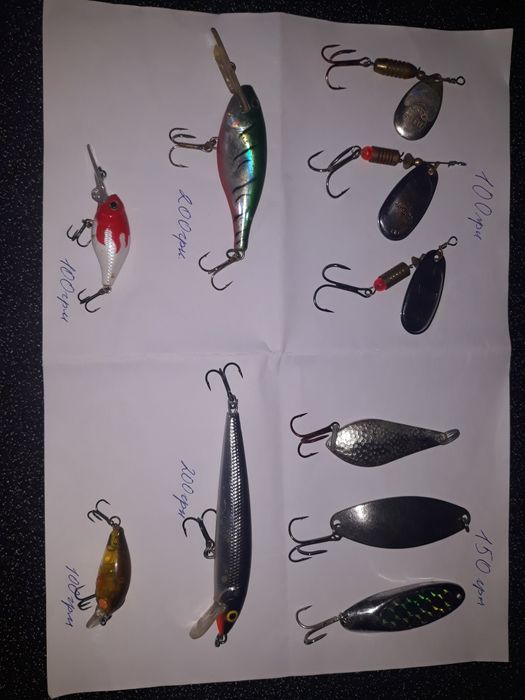 Блесни и воблера рабочие.