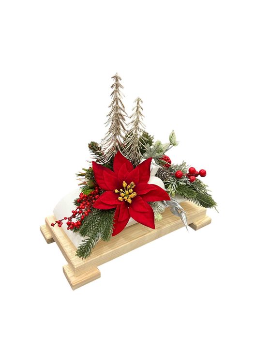 Podstawa do kompozycji kwiatowych 28 cm podstawka pod stroik drewniana