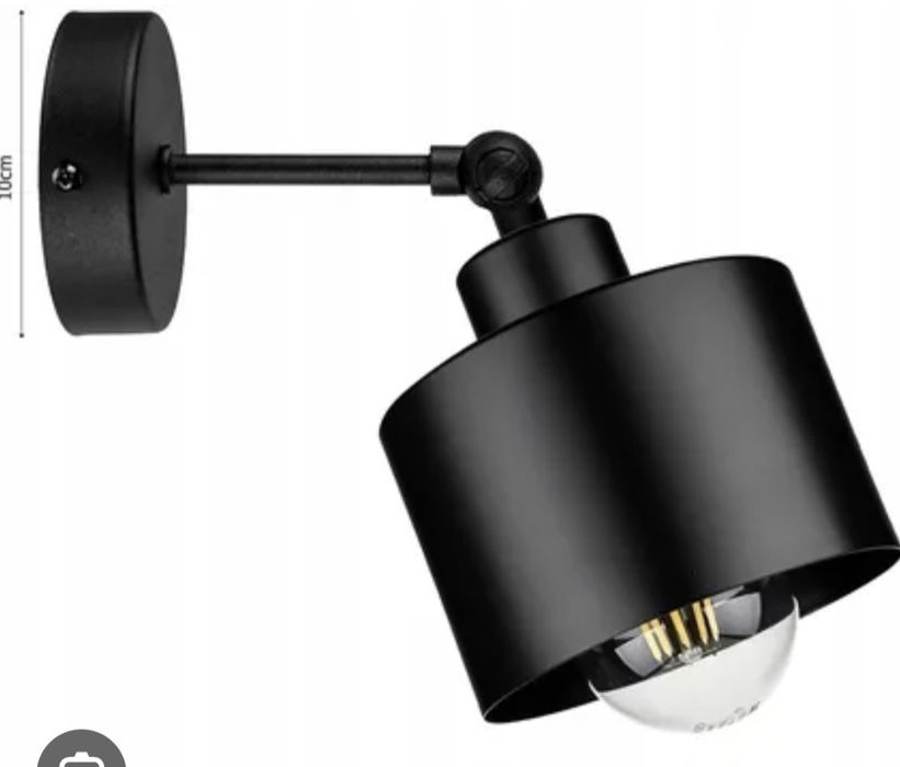 Nowe kinkiety czarne styl loft 2 sztuki