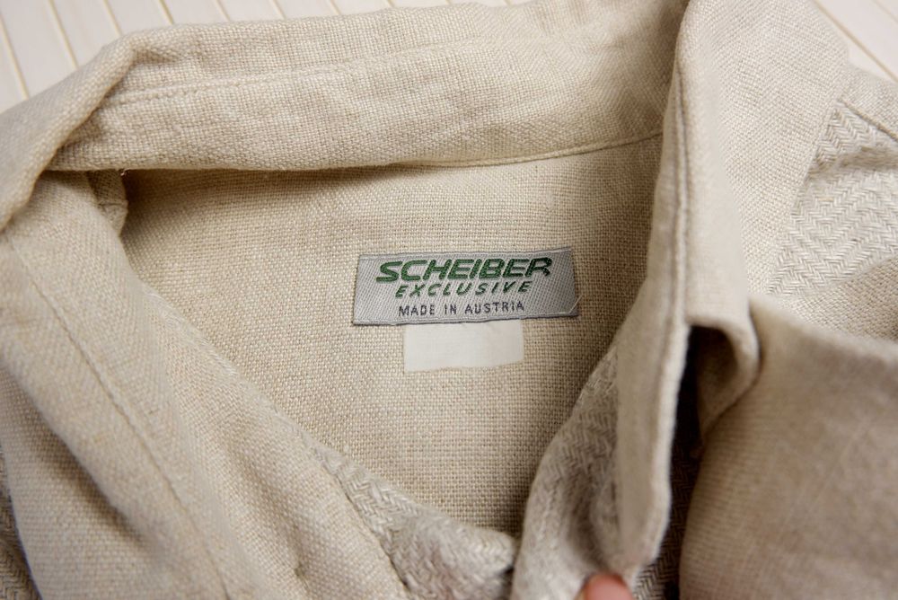 Рубашка Австрия Scheiber  piana 2XL 3XL вышиванка лён эксклюзив люкс