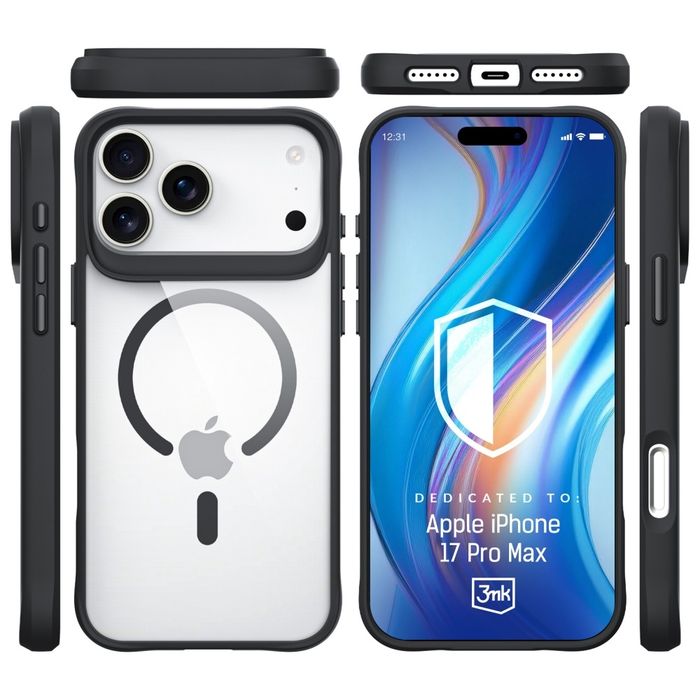 Etui 3MK Satin Armor MagCase do Apple iPhone 17 Pro Max / 18 Pro Max przezroczysty