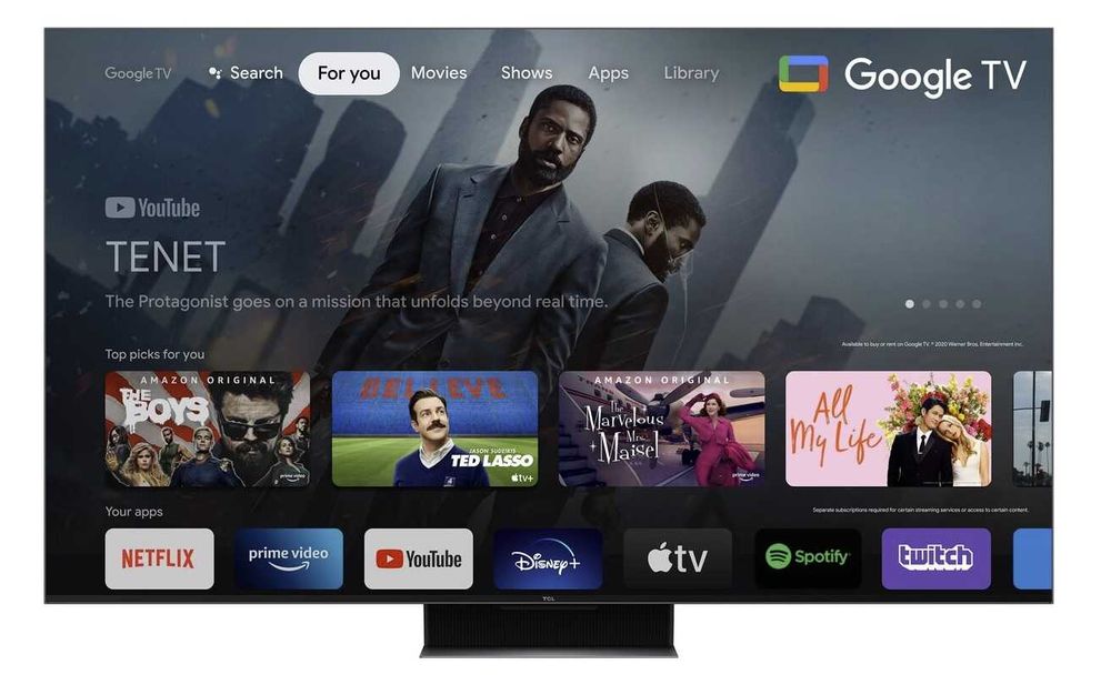 Telewizor Mini Led TCL 75C845: 4K UHD 144 Hz Smart TV: Google TV.