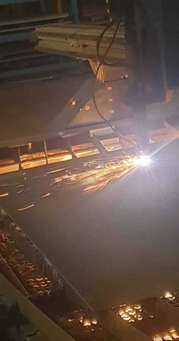 Cięcie plazmowe CNC blach, profili - STÓŁ WODNY, CIĘCIE PLAZMĄ