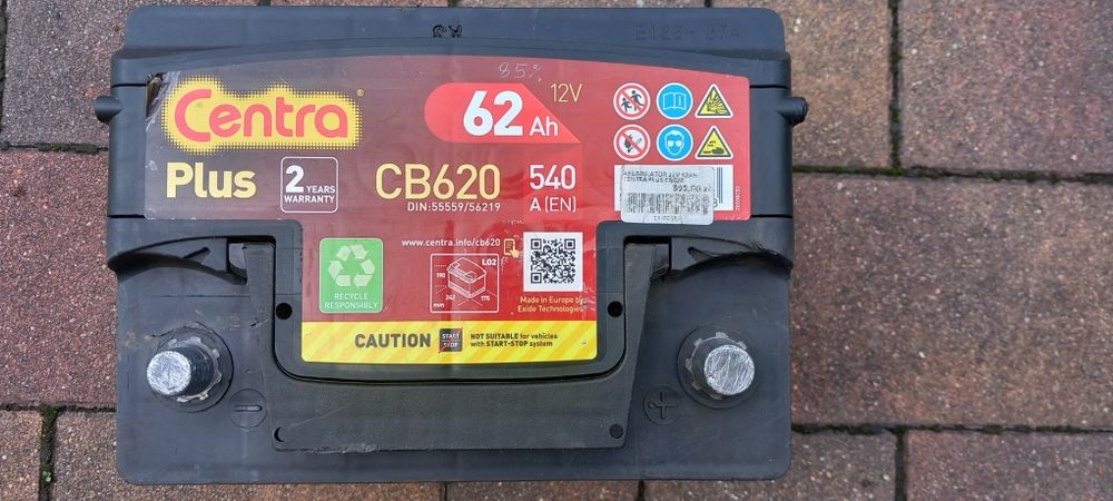 Akumulator Centra 62ah