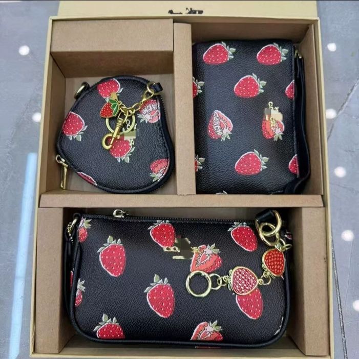 Подарунковий набір Coach сумка гаманець та брилок