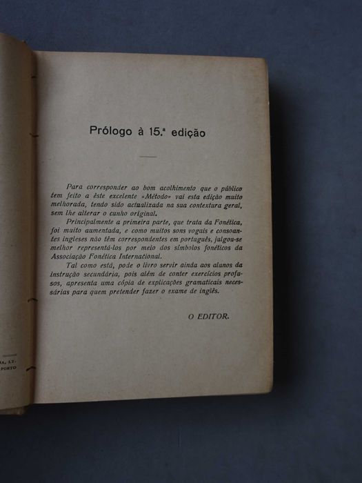 Livro Novo Método Prático da Língua Inglesa - Jacob Bensabat 1935