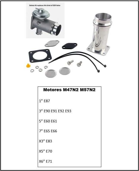 Kit anulação supressão de EGR BMW motores M47N2 M57N2