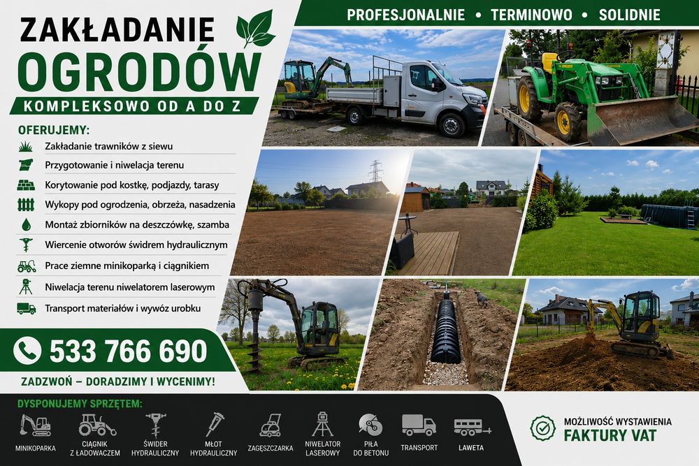 Zakładanie Ogrodów | Prace Ziemne |