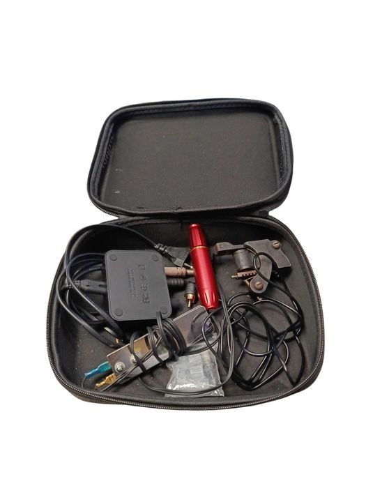 Zestaw Dwóch Maszynek Do Tatuażu (Jedno Zasilanie) szare etui