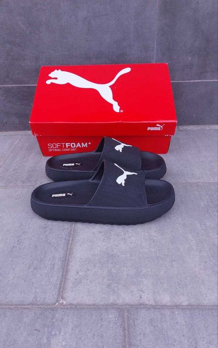 Шлепанцы пума женские удобные шлепки на лето Высокая подошва! Шлепанцы Puma женские летние Популярная модель! Пума