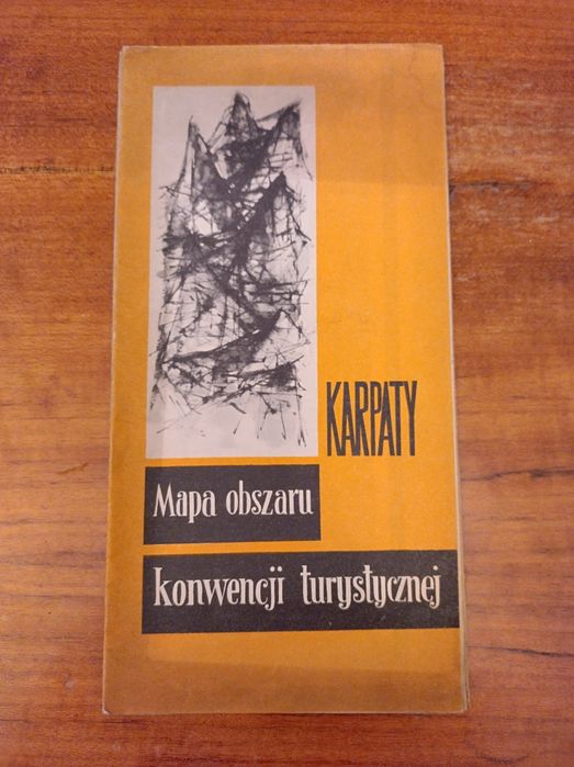 Stara mapa Karpaty mapa obszaru konwencji turystycznej 1965