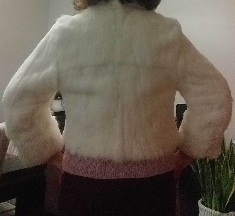Casaco de Senhora pelo Coelho verdadeiro